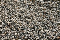 Sand, Kies oder Schotter mit einer bestimmten Körnung