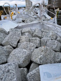 Granit Pflastersteine 8 /11 gekollert mit abgerundeten kannten  für Haßberge bestellen
